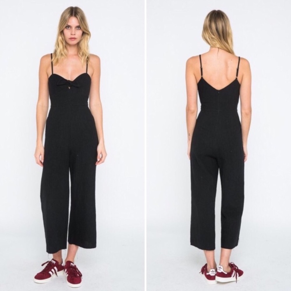 Black linen jumpsuit
